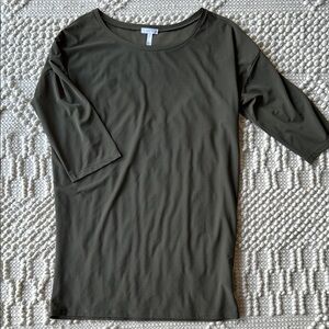 Leith Olive Shift Dress